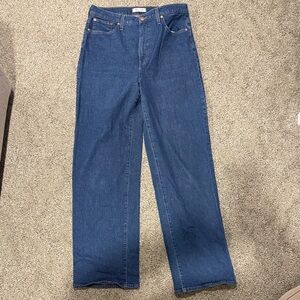 Madewell perfect vintage dark wide leg denim
Sz 31 tall!